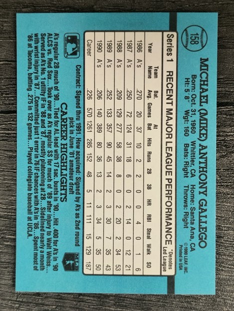1991 Donruss #158 Mike Gallego