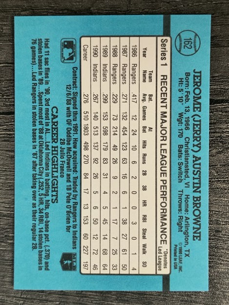 1991 Donruss #162 Jerry Browne