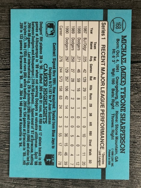 1991 Donruss #168 Mike Sharperson