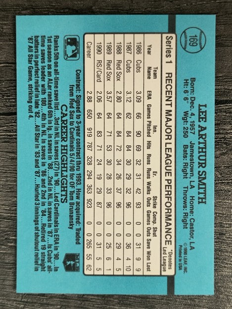 1991 Donruss #169 Lee Smith