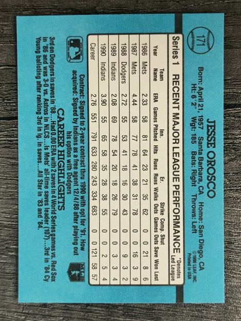 1991 Donruss #171 Jesse Orosco