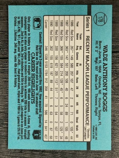 1991 Donruss #178 Wade Boggs