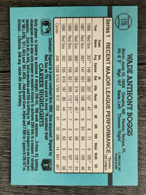 1991 Donruss #178 Wade Boggs