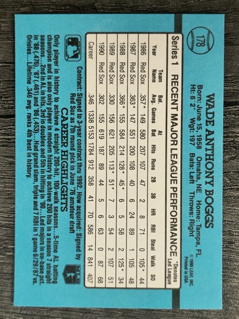 1991 Donruss #178 Wade Boggs