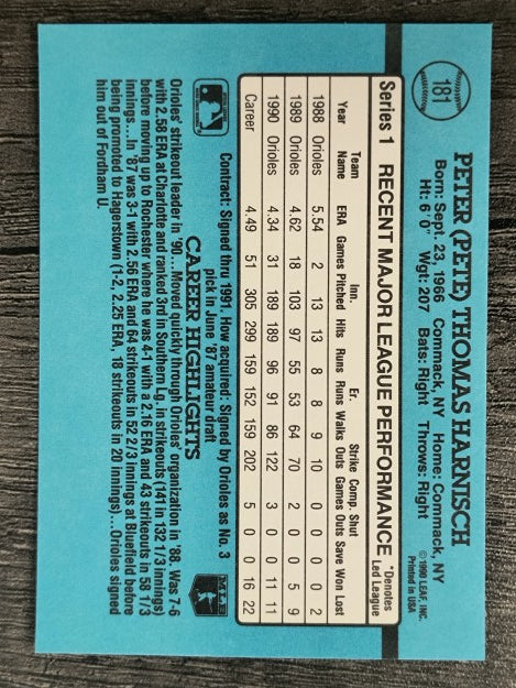 1991 Donruss #181 Pete Harnisch