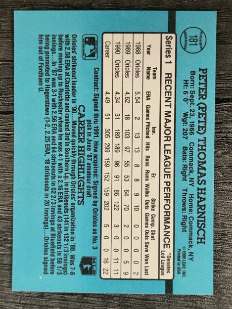 1991 Donruss #181 Pete Harnisch