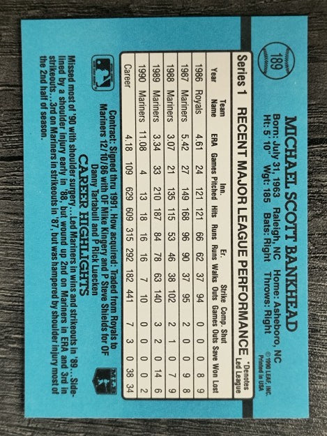 1991 Donruss #189 Scott Bankhead