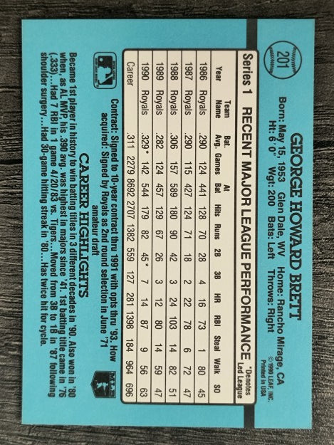 1991 Donruss #201 George Brett
