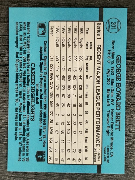 1991 Donruss #201 George Brett
