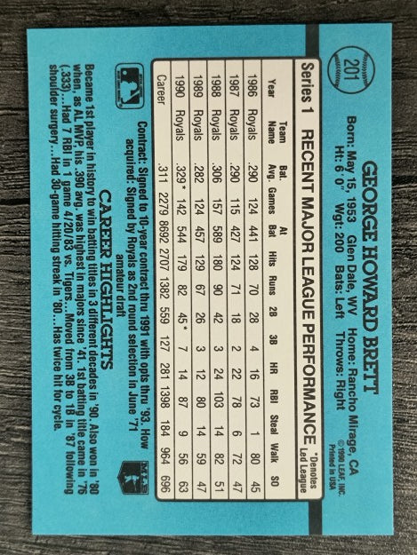 1991 Donruss #201 George Brett