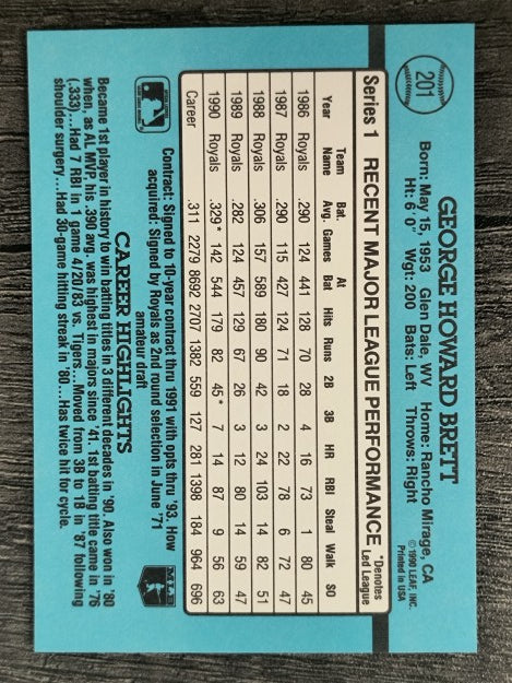 1991 Donruss #201 George Brett