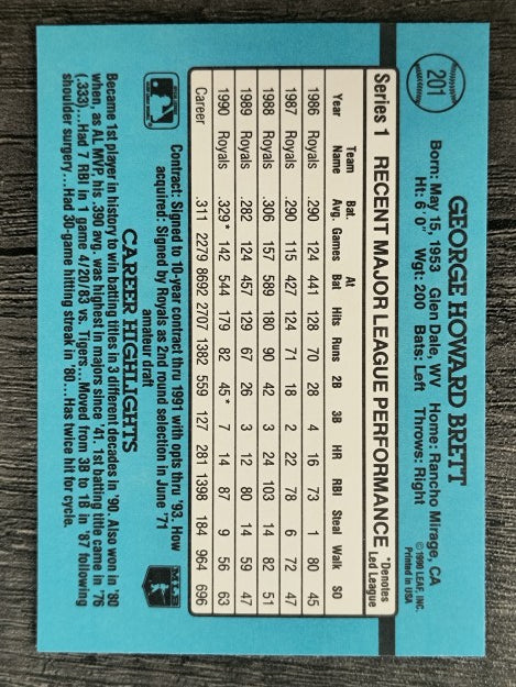 1991 Donruss #201 George Brett