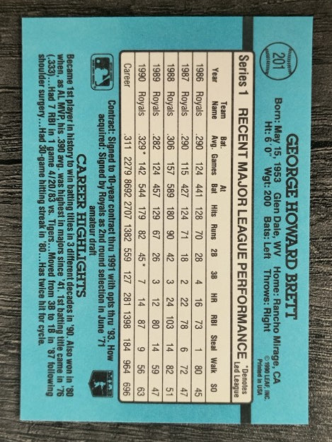 1991 Donruss #201 George Brett