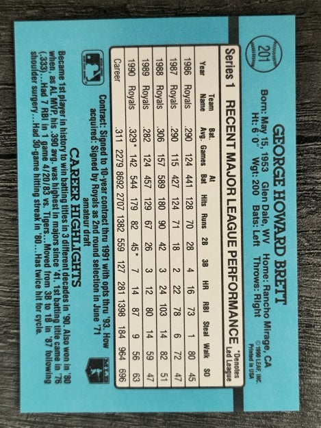 1991 Donruss #201 George Brett