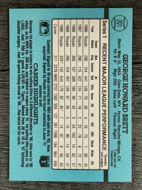 1991 Donruss #201 George Brett