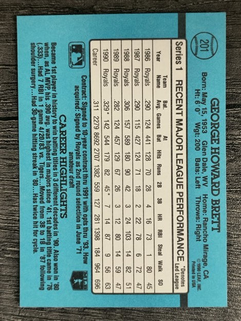 1991 Donruss #201 George Brett