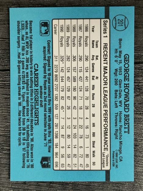 1991 Donruss #201 George Brett