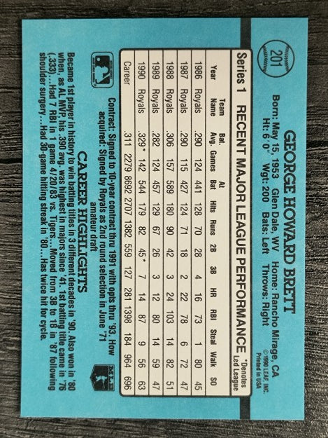 1991 Donruss #201 George Brett