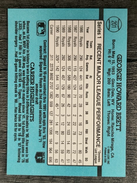1991 Donruss #201 George Brett
