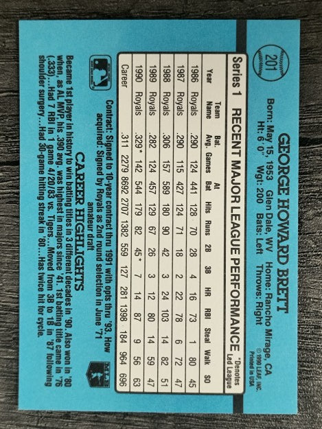 1991 Donruss #201 George Brett