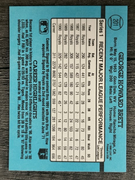 1991 Donruss #201 George Brett