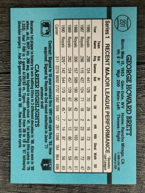 1991 Donruss #201 George Brett