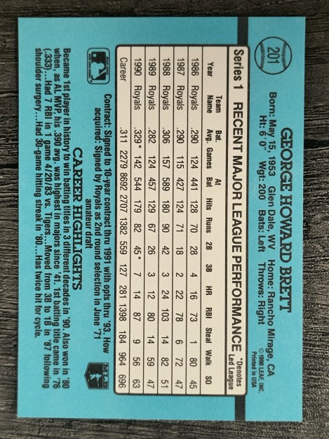 1991 Donruss #201 George Brett