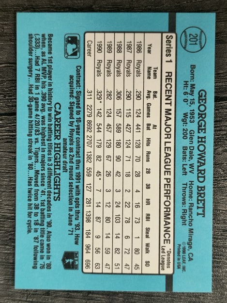 1991 Donruss #201 George Brett