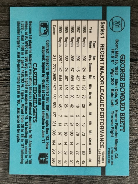 1991 Donruss #201 George Brett