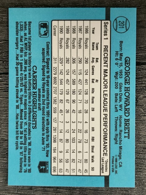 1991 Donruss #201 George Brett