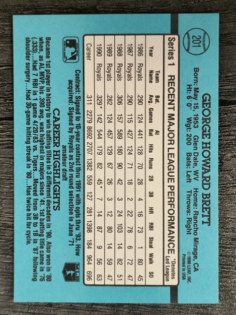 1991 Donruss #201 George Brett