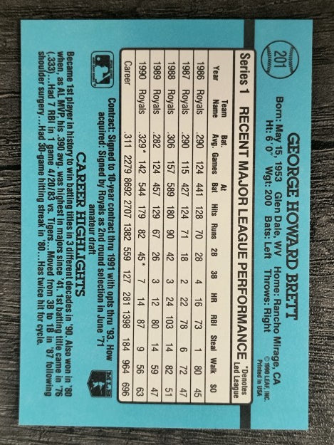 1991 Donruss #201 George Brett