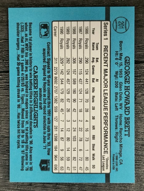 1991 Donruss #201 George Brett