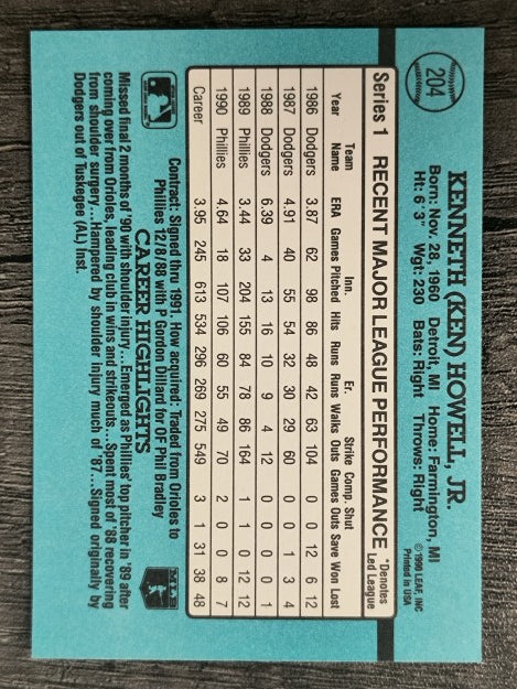 1991 Donruss #204 Ken Howell