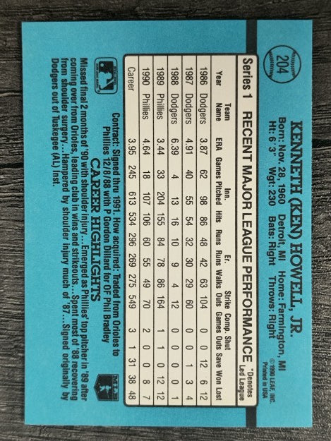 1991 Donruss #204 Ken Howell