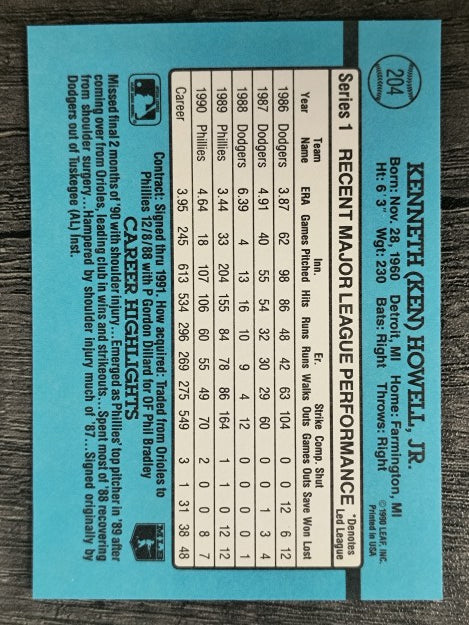 1991 Donruss #204 Ken Howell