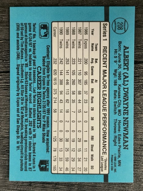 1991 Donruss #208 Al Newman