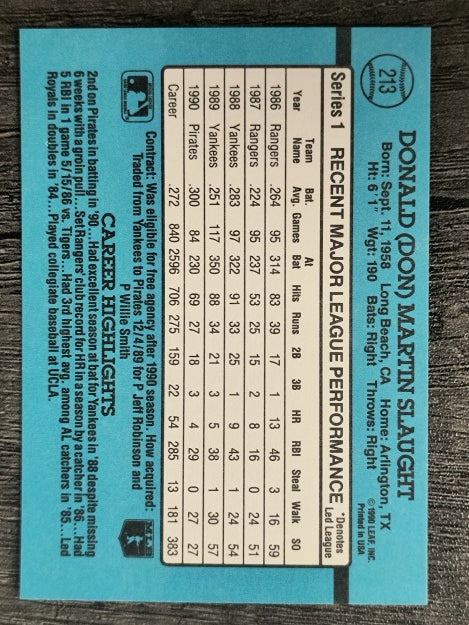 1991 Donruss #213 Don Slaught
