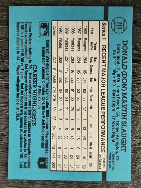 1991 Donruss #213 Don Slaught