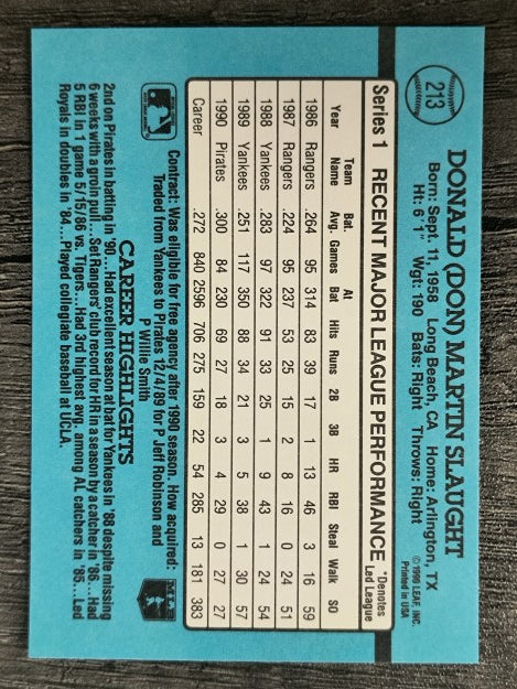 1991 Donruss #213 Don Slaught