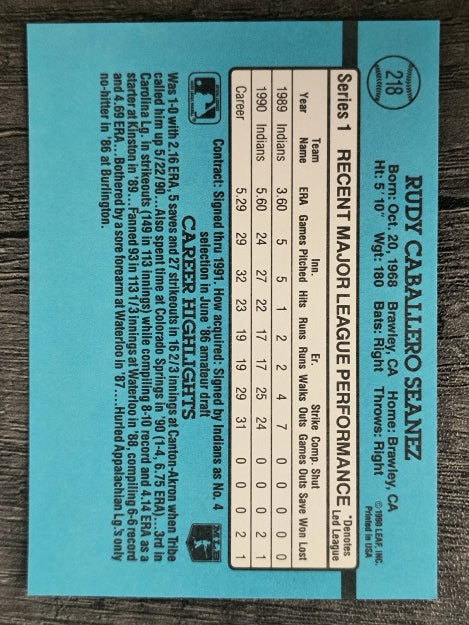1991 Donruss #218 Rudy Seanez