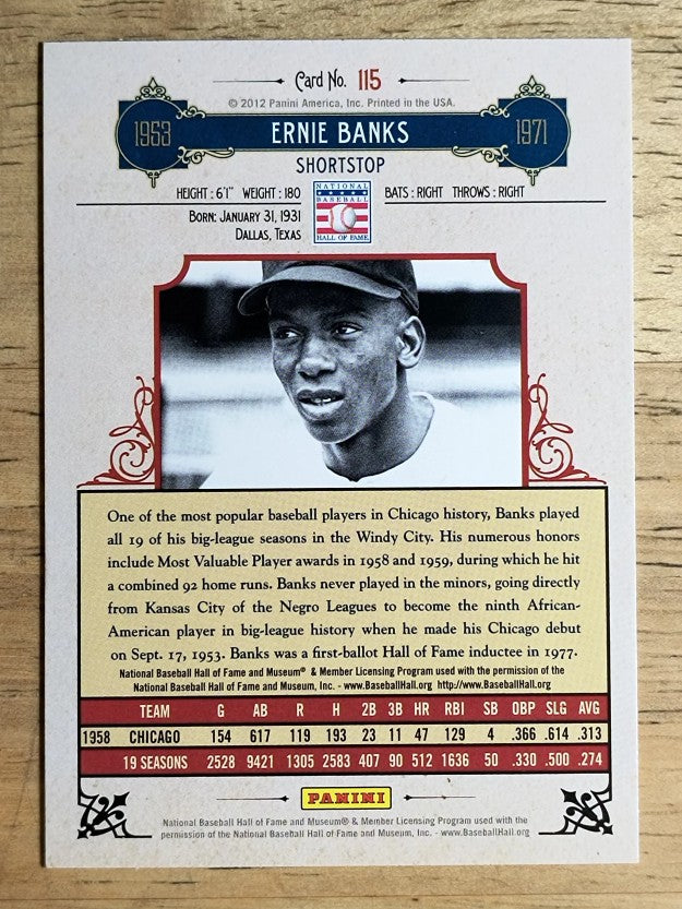 2012 Panini Cooperstown #115 Ernie Banks