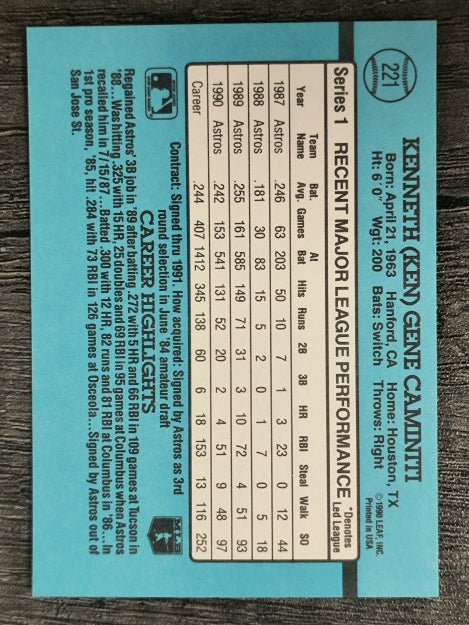1991 Donruss #221 Ken Caminiti