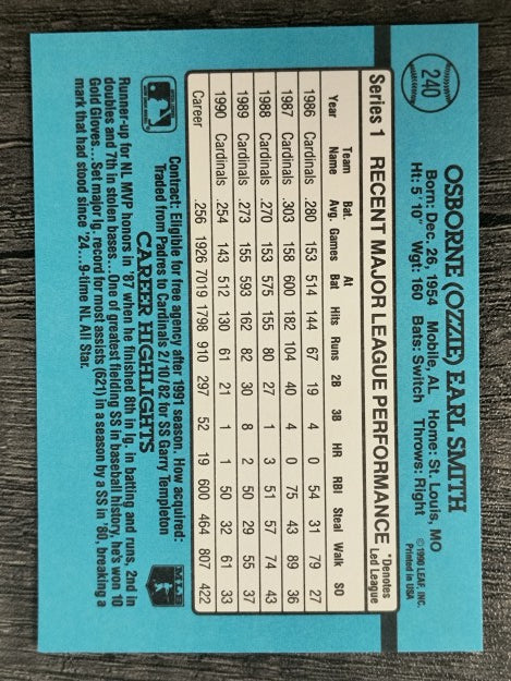1991 Donruss #240 Ozzie Smith
