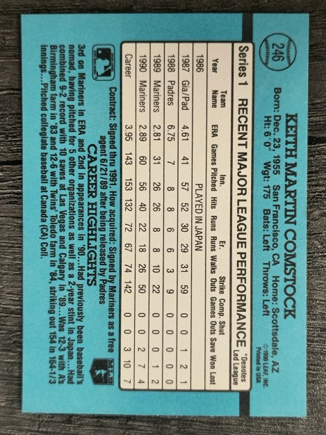 1991 Donruss #246 Keith Comstock