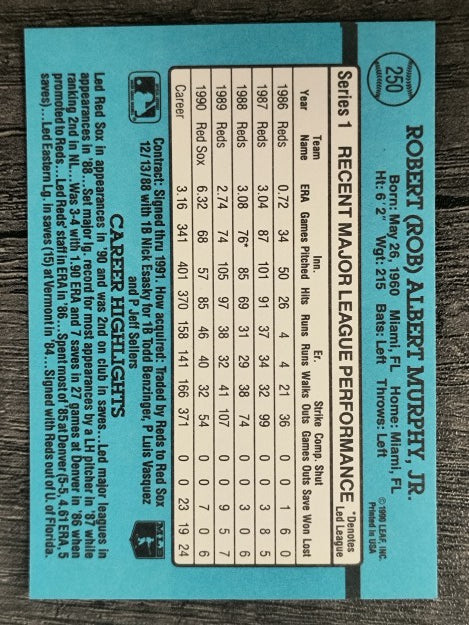 1991 Donruss #250 Rob Murphy