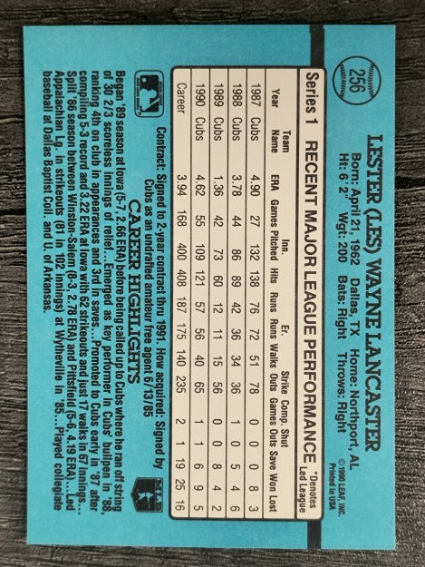 1991 Donruss #256 Les Lancaster