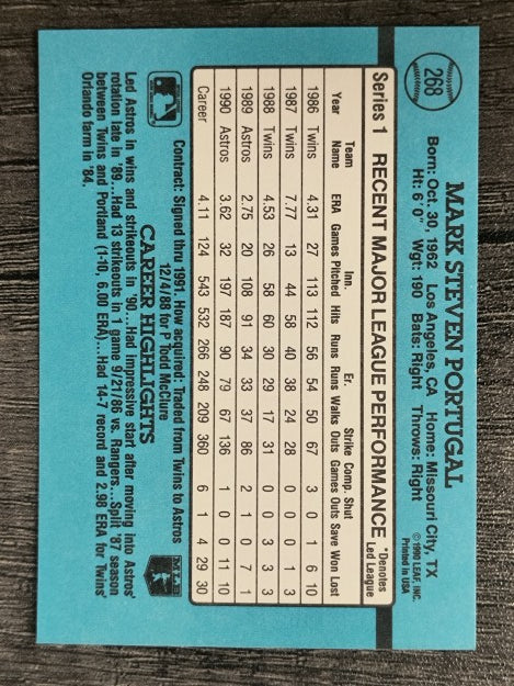 1991 Donruss #268 Mark Portugal