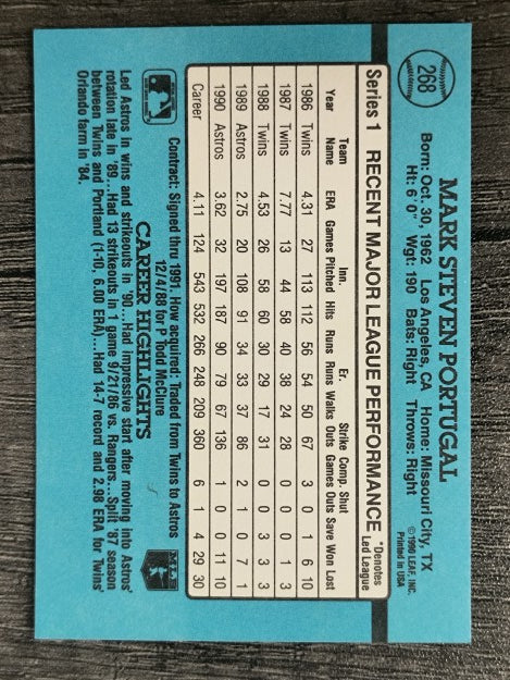 1991 Donruss #268 Mark Portugal