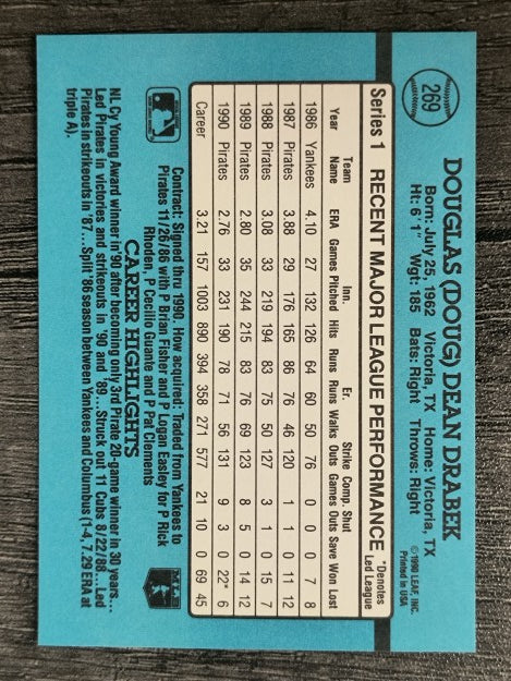 1991 Donruss #269 Doug Drabek
